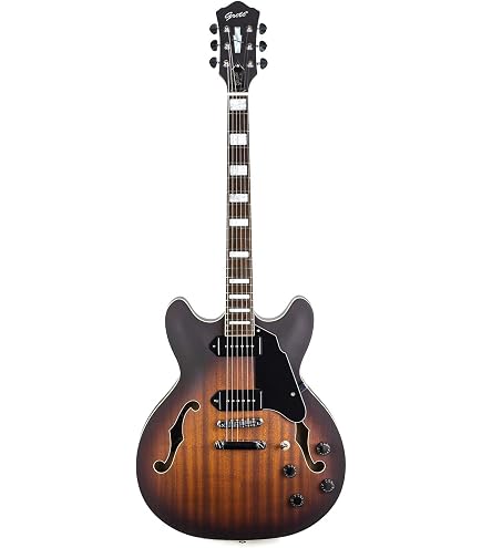 GROTE Jazz Electric Guitar Hollow Body Chrome Hardware P90 pickup